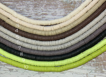 1 Strand, 8mm, Heishi Beads, Environmental Handmade Polymer Clay Beads, Disc/Flat Round